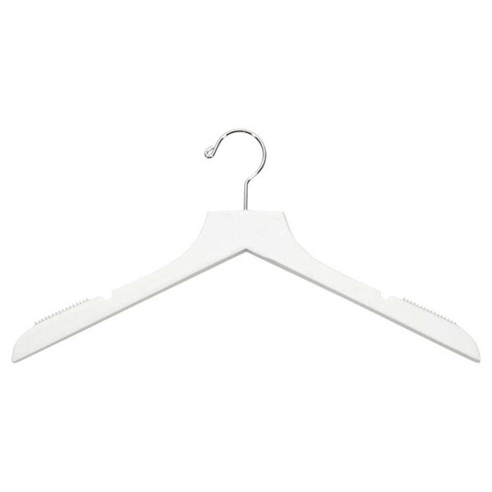 Container Store White Wooden Hangers with no slip silicone. Pack of 5